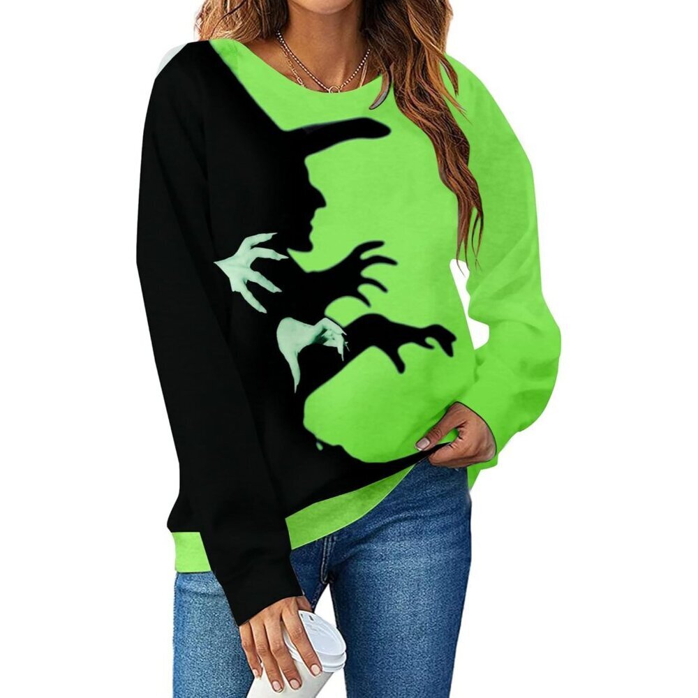 Women Oversized Monsters Inc T Shirt Cotton Blend Halloween Casual Top